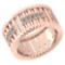 Certified 0.35 Ctw Diamond VS/SI1 18K Rose Gold Band Ring Made In USA