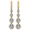 Certified 1.73 Ctw Diamond VS/SI1 Earrings For 14K Yellow Gold