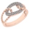 Certified 0.55 Ctw Diamond VS/SI1 Ring 14K Rose Gold