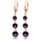 7.2 Carat 14K Solid Rose Gold Amethyst Leverback Earrings