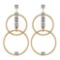 Certified 0.66 Ctw Diamond VS/SI1 Earrings 14K Yellow Gold