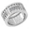 Certified 0.35 Ctw Diamond VS/SI1 18K White Gold Band Ring Made In USA