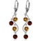 4.6 Carat 14K Solid White Gold Homage To Love Garnet Citrine Earrings