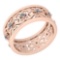 Certified 0.30 Ctw Diamond VS/SI1 18K Rose Gold Band Ring Made In USA