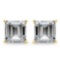 Certified .50 CTW Radient Diamond 14K Yellow Gold Earring