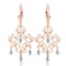 0.04 Carat 14K Solid Rose Gold Chandelier Diamond Earrings
