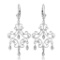 0.04 CTW 14K Solid White Gold Chandelier Diamond Earrings