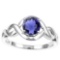 0.89 CT IOLITE 10KT SOLID WHITE GOLD RING