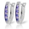 0.95 Carat 14K Solid White Gold Consequences Tanzanite Earrings