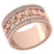 Certified 0.52 Ctw Diamond VS/SI1 18K Rose Gold Band Ring Made In USA