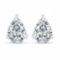 Certified 1.00 CTW Pear Diamond 14K White Gold Earring