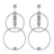 Certified 0.66 Ctw Diamond VS/SI1 Earrings 14K White Gold