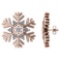 Certified .25 CTW Round Diamond 14K Rose Gold Earring