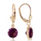 3.1 Carat 14K Solid Gold Prettygirl Amethyst Earrings