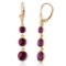 7.2 Carat 14K Solid Gold Rainfall Amethyst Earrings