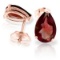 3.15 CTW 14K Solid Rose Gold Stud Earrings Natural Garnet