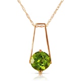 1.45 Carat 14K Solid Rose Gold Lullaby Peridot Necklace