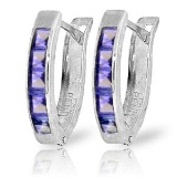 0.95 Carat 14K Solid White Gold Consequences Tanzanite Earrings