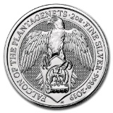 2019 2 oz British Silver Queen?s Beast Falcon Coin (BU)