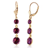 7.2 Carat 14K Solid Gold Rainfall Amethyst Earrings