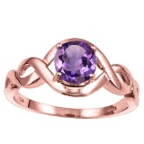 1.03 CT AMETHYST 10KT SOLID RED GOLD RING