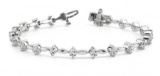 14K WHITE GOLD 1 CTW G-H VS2/SI1 CLASSIC DIAMOND LINK BRACELET