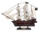 Wooden Black Barts Royal Fortune White Sails Pirate Ship Model 15in.