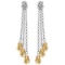 14K Solid White Gold Chandelier Earrings withDiamonds & Citrines