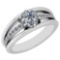 Certified 1.03 Ctw Diamond VS/SI1 Platinum Ring