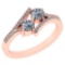 Certified 1.16 Ctw Diamond 14k Rose Gold Engagement Ring VS-SI2