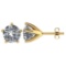 Certified 1.50 CTW Round Diamond 14K Yellow Gold Earring