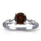 1.07 Carat 14K Solid White Gold Pursuit Of Happiness Garnet Diamond Ring