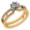Certified 1.32 Ctw Diamond 14k Yellow Gold Engagement Ring