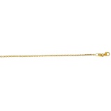 Solid 14K Yellow Gold Oval Link Chain 035 16in. Metal Weight: 2.3 gr 1.5 mm