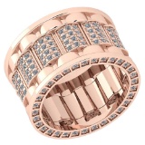 Certified 1.04 Ctw Diamond VS/SI1 14K Rose Gold Band Ring Made In USA