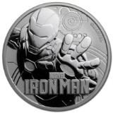 2018 Tuvalu 1 oz Silver $1 Marvel Series Iron Man Coin BU