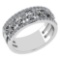 Certified 0.69 Ctw Diamond VS/SI1 Platinum Band