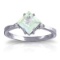 1.77 Carat 14K Solid White Gold Ring Diamond Aquamarine