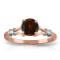 1.07 CTW 14K Solid Rose Gold Cathy Garnet Diamond Ring