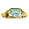 0.96 CTW 14K Solid Gold Rendezvous Blue Topaz Diamond Ring