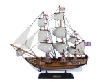Wooden Charles Darwins HMS Beagle Tall Model Ship 20in.