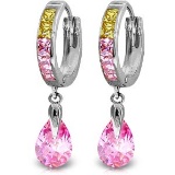 5.68 CTW 14K Solid White Gold Dont Look For Love Cubic Zirconia Earrings