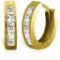 1.58 CTW 14K Solid Gold Princess Zirconia Hoops