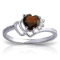 0.97 Carat 14K Solid White Gold Ring Natural Diamond Garnet