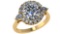 Certified 2.00 CTW Round Diamond 14K Yellow Gold Ring