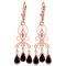 6.31 Carat 14K Solid Rose Gold Garnet Chandelier Drops