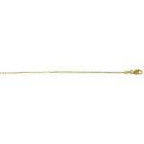 Solid 14K Yellow Gold DC Boston Chain 050 24in. Metal Weight: 5.8 gr 1.6 mm