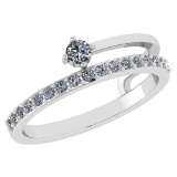 0.34 Ctw Diamond 14k White Gold Halo Band