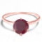 1.28 CT RUBY 10KT SOLID RED GOLD RING