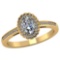 Certified 1.20 CTW Pear Diamond 14K Yellow Gold Ring